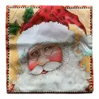 Santa Claus Cushion Cover Square Polyester Christmas Multicolored Festive Gift