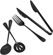 TEMPNAP Stainless Steel Cutlery Set Kitchen Ware 1 Set Serving Utensils Fork Spoon for Restaurant