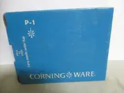 1960s Corning Ware Blue Cornflower P-1-B 1 Qt Casserole with Glass Lid w/Box