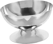 PAMINGONO Ice Cream Cup Thermal Cup Pint Charcuterie Straws Latte Instant Ice Cream Sauce Clear Parfait Sundae Trifle Bowl Saucer Coffee Cone Holders Yogurt Container Stainless Steel Silver