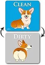Corgi Dog Butt Funny Dishwasher Magnet Clean Dirty Sign, Reversible Clean Dirty Magnet for Dishwasher, Funny Corgi Butt Magnets, Strong & Universal Kitchen Dish Indicator, 3.5x3.1