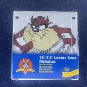 3.5” Looney Tunes Diskettes - Tasmanian Devil On Front - 10 Disks - Brand New