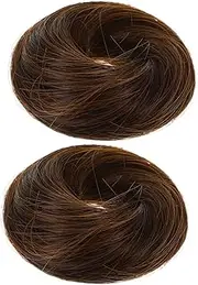 CANIGHT 2Pcs Donut Hair Bun Maker Extensions for Women Chignon Hairpiece Chic Color Hair Accessories for Effortless Updos and Versatile Hairstyles