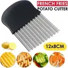 Potato Cutter Chipper French Fries Kitchen Utensil Chopper Crinkle Cutter Slicer