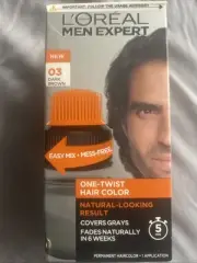 L'oreal Men Expert One Twist Hair Color Permanent 03 Dark Brown Natural Looking