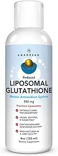 Premium Liposomal Glutathione Supplement | Liquid Reduced L Glutathione 500mg | Detox, Immune Support, Brain Function, Anti-Aging, Skin Lightening | Non-GMO Sunflower Lecithin | Soy-Free & Vegan