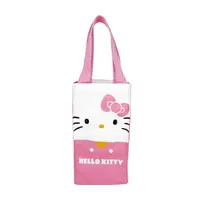 在飛比找樂天市場購物網優惠-小禮堂 Hello Kitty 方形保冷水壺袋 (粉大臉)