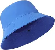 [Glitovox] XXL Cotton Bucket Hat, Oversize Reversible Fisherman Hats, Double Side Wear Summer Bucket Sun Hats 56-65cm