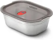 BLACK+BLUM - Lunch Box - Microwavable Stainless Steel, Plastic-Free Lunch box with Leak Proof, Airtight, Lockable Lid - Microwave, Dishwasher and Oven Safe - Small, 600ml