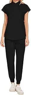 [UxicRuya] Women Scrubs Sets Nursing Uniforms Breathable Comfortable Doctor Work Clothing Soft Top Jogger Pants Nurse Costume for Shop SPA Pet Grooming