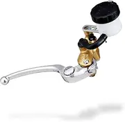Daytona 79888 Nisshin Radial Brake Master Cylinder for Motorcycles, Vertical Type, φ0.7 inches (17 mm), Horizontal Type, 0.6 inch (14 mm) Equivalent, Gold Body/Buff-Clear Lever