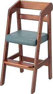 Fuji Boeki 14938 Baby Chair, Kids Chair, Width 13.8 x Depth 16.1 x Height 29.3 inches (35 x 41 x 74.5 cm), Medium Brown, Wooden, 3 Levels, Adjustable Height, 2-5 Years Old, High Chair