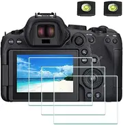 Screen Protector for Canon EOS R6 Mark II Camera & Hot Shoe Cover [2+3Pack], ULBTER Tempered Glass Flim 0.3mm 9H Hardness Anti-Scrach Anti-Bubble