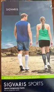 Sigvaris Athletic Compression Socks Knee High Black 401CS99 S 15-20mmHg