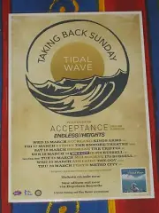 TAKING BACK SUNDAY - 2017 Australian TIDAL WAVE Tour - Laminated Promo Poster