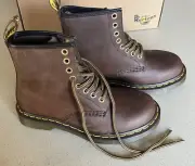 Dr. Martens 1460 8 Eye Leather Boots 11822200 Mens Sz 5 AZTEC BROWN CRAZY HORSE