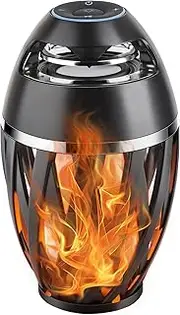 Flame Outdoor Bluetooth Speakers, LED Table Lamp Speaker, Flame Light Speaker, Portable Wireless Waterproof Outdoor/Indoor LED Flickers Speaker with Handle, Gifts for Men (A1)