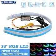 For Mitsubishi Lancer 24" RGB LED Remote Control Strip Turn Signal DRL Headlight