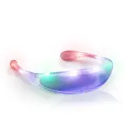 LED Light-Up Spaceman Shades – Futuristic Multi-Color Visor Glasses for Festi...