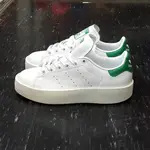 ADIDAS STAN SMITH BOLD 愛迪達 白色 綠色 小白鞋 厚底 增高 3公分 皮革 防潑水 S32266