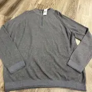 Raffi 1/4 Zip Pullover 100% Cotton Soft Long Sleeve Ribbed Men’s XXL $210 NWT