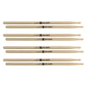 ProMark Hickory 5A Wood Tip Drum Stick - 4pr Bundle