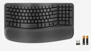 Logitech Wave Keys for Business Ergonomic Keyboard - Graphite