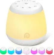 Dreamegg Sound Machine - D16MAX White Noise Machine for Baby & Adult Sleep, 24 Soothing Sounds with 3 Timer and Memory Founction, 8 Colors Adjustable Nightolights for Nursing, Portable for Travel