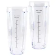 2 Pack 32 oz Cup Replacement 407KKU641 for Nutri Ninja Auto-iQ BL480 BL640 CT680