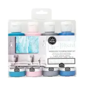 Premixed Pouring Paint Kit Set of 4 Colours Opal Flux DIY Canvas