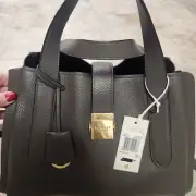 Radley London Sloane Street Medium Leather Grab Bag Gray