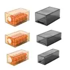 Large Capacity Fridge Holders Convenient Clear Stackable Storage Bin with Lids