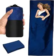 Cabin Sleeping Bag, Cotton Sleeping Bag, Silk, Ultralight, Lightweight Sleeping Bag, Mini Sleeping Bag, Sleeping Bags for Backpacking, Hotel, Business Travel (220 g)