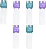 SOESFOUFU 6 Pcs Hair Dye Bottle Root Bottle Comb Root Applicator Bottle for Hair Root Comb Applicator Bottle for Hair Coloring Hair Oil Applicator Bottle Root Bottle Applicator for Hair