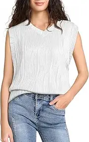 [ZANZEA] Women's Summer Tank Top Cap Sleeve V Neck Casual Loose Tops Textured Sleeveless 2024 Basic T Shirts
