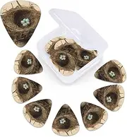 Birds Nest 12 Pcs Guitar Picks 3 Different Thickness Personalized Guitar Plectrums With Storage Box Guitar Accessories For Bass Electric Guitar Acoustic Guitar Lovers