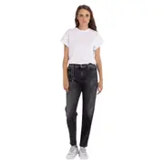 Replay Womens Graphic Tee Cap Sleeve Organic Cotton T-Shirt White