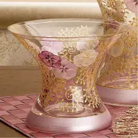 在飛比找momo購物網優惠-【Madiggan 貝斯麗】鬱金香系列 手工彩繪寬口玻璃花瓶