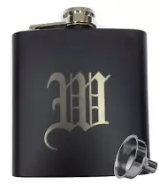 Personalized Flask Groomsman Gift, Best Man, Usher Gift, Engraved With Funnel