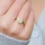 Bezel Set Radiant Solitaire Ring Love Ring Engagement Wedding Ring 925 Silver