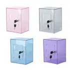Acrylic Money Saving Box Locking Coin Container Multiuse Home Decoration Money