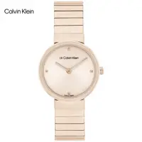 在飛比找PChome24h購物優惠-Calvin Klein 凱文克萊 極簡素面時尚腕錶/玫瑰金