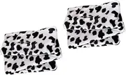 [WRITWAA] Cow Spot Scarf Fluffy Scarf for Hoodie Fuzzy Cardigan Costume Fur Shawl Cow Print Hat Cow Stuff Winter Scarves for Women Cow Dress Shawl for Women Winter Furry Plush Material White