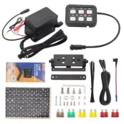 6 Gang Switch Panel Circuit Breaker Control Relay Kit for Car Truck UTV 12V-24V