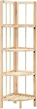 vidaXL Cedar Wood Corner Shelf – Robust and Versatile - Farmhouse Style – Foldable, Easy Assembly - Beige
