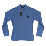 New Travis Mathew Mens Small Blue Washington 1/4 Zip Golf Pullover Sweater Top