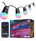 Govee Smart Outdoor String Lights 2, 144ft RGBIC Outdoor Lights with Dimmable Wa