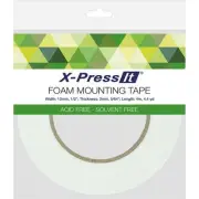 X-Press It Foam Mounting Tape 12mm x 2mm x 4m (1/2"x4.4yd) double-sided adhesive