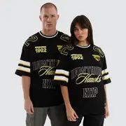 [Nena and Pasadena AFL] Hawthorn Hawks AFL League Loopback Tee Jet Black