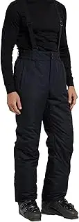 [Mountain Warehouse] Dusk Mens Ski Pants – Two Pockets Ski Trousers, Snow Gaiters, Elastic Waist & Water Repellent Mens Bottoms – Ideal for Winter Sports, Snowboarding Black XL